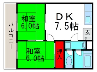 西川マンションの物件間取画像